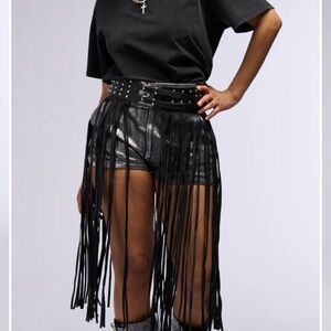 Akira brand Festival Fringe Studded belt new unopened one size